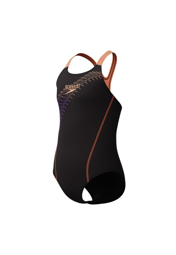 Dziecięcy 1-częściowy kostium kąpielowy Speedo Eco Medley Logo Medalist. Kolor: czarny