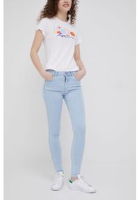 Dr. Denim jeansy Lexy damskie medium waist. Kolor: niebieski