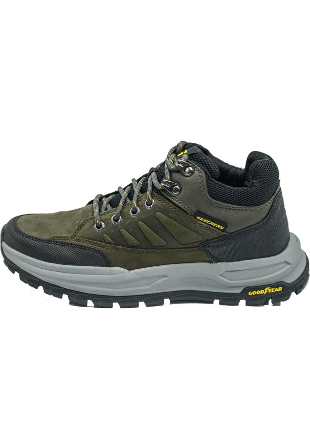 skechers - Buty męskie Skechers Zeller-Bazemore. Kolor: czarny. Materiał: skóra, materiał. Model: Skechers Sport. Sport: turystyka piesza