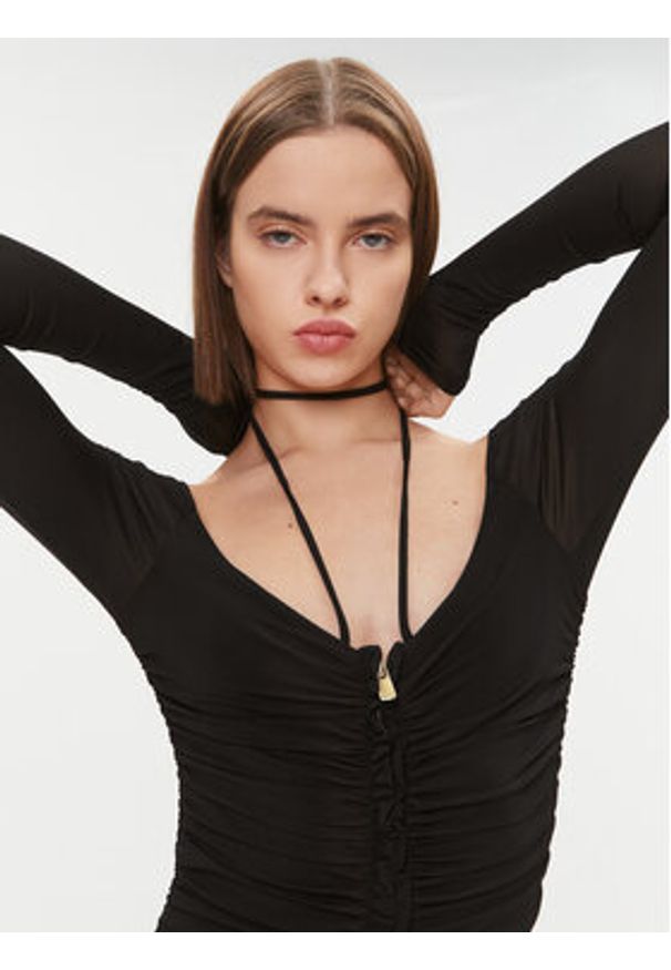 Pinko Body Birba 102221 A1BQ Czarny Slim Fit. Kolor: czarny. Materiał: wiskoza