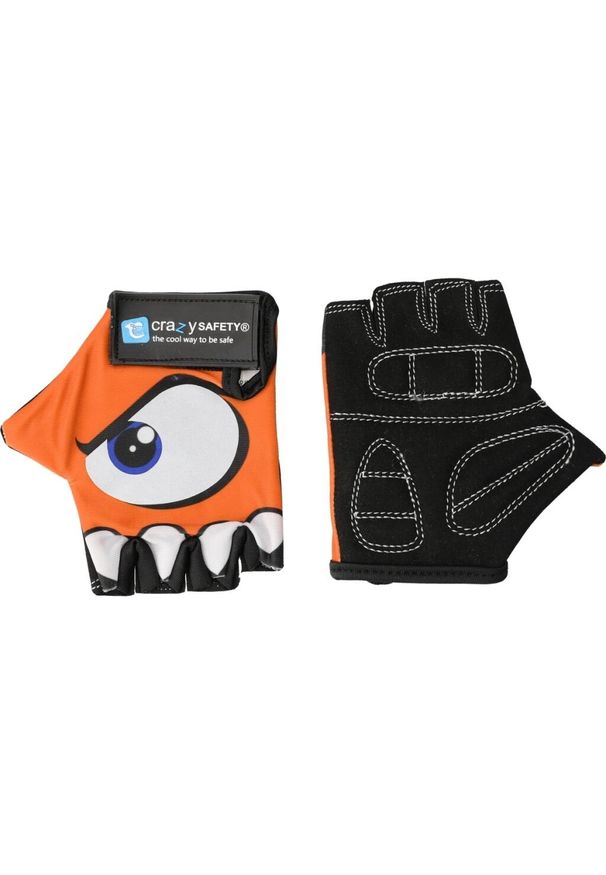 CRAZY SAFETY - Rękawiczki dla dzieci Crazy Safety. Kolor: pomarańczowy. Materiał: lycra. Sport: kolarstwo