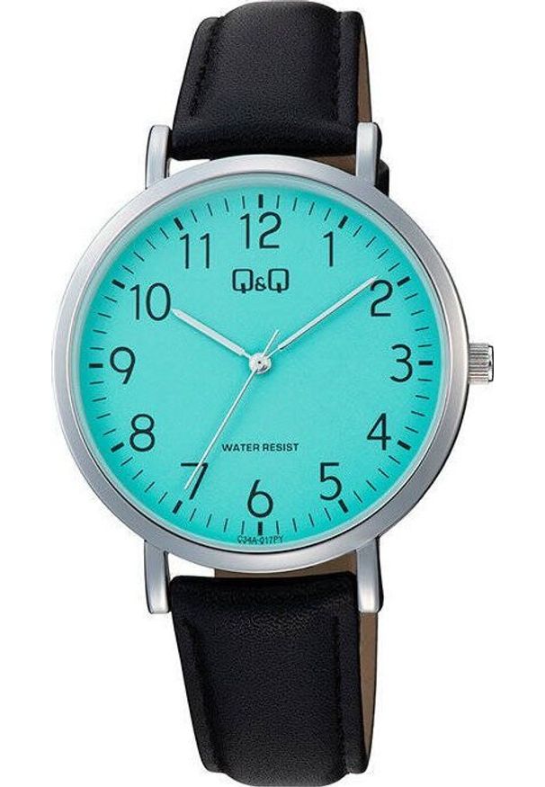 Zegarek Q&Q Zegarek QQ C34A-017P Męski Klasyczny Turkusowa Tarcza SLIM. Kolor: turkusowy. Styl: klasyczny