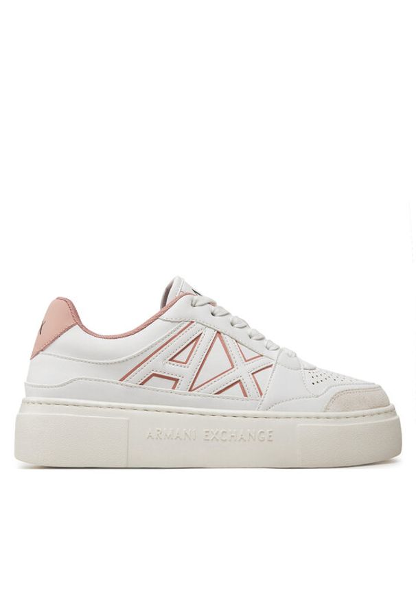 Armani Exchange Sneakersy XDX147 XV830 U274 Biały. Kolor: biały. Materiał: skóra