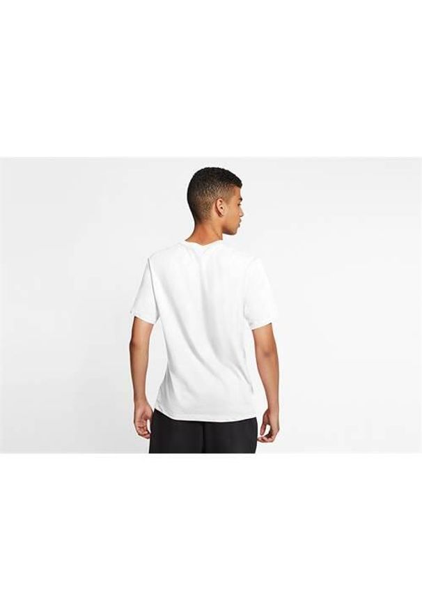 Koszulka sportowa męska Nike BV7639100. Kolor: biały. Materiał: bawełna. Długość rękawa: krótki rękaw. Długość: krótkie. Sport: fitness