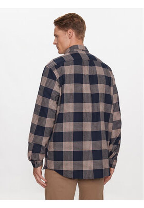 Lindbergh Koszula 30-203486 Granatowy Relaxed Fit. Kolor: niebieski. Materiał: bawełna