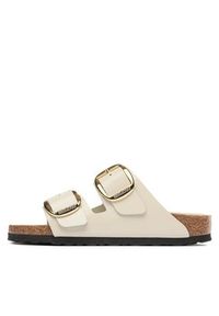 Birkenstock Klapki Arizona Big Buckle 1026128 Beżowy. Kolor: beżowy. Materiał: skóra, lakier
