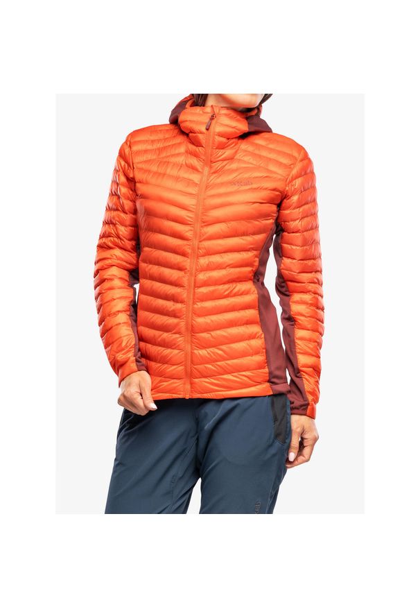 Kurtka ocieplana damska Rab Cirrus Flex 2.0 Hoody. Kolor: pomarańczowy. Sport: turystyka piesza