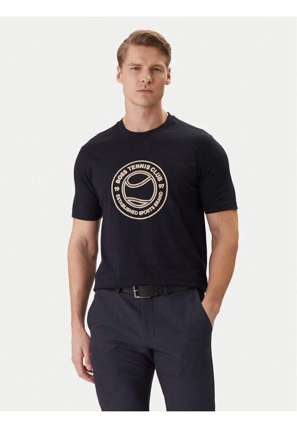 BOSS T-Shirt TS_Join Logo 50553648 Granatowy Regular Fit. Kolor: niebieski. Materiał: bawełna