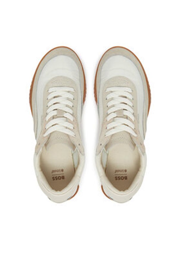BOSS Sneakersy Carlynn 50542185 Biały. Kolor: biały. Materiał: materiał