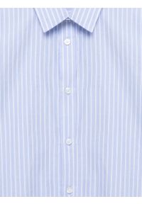 Big-Star - Koszula męska w prążek błękitna Gibinor 400. Okazja: na co dzień. Typ kołnierza: kołnierzyk klasyczny. Kolor: niebieski. Materiał: tkanina, bawełna. Wzór: prążki. Styl: casual, elegancki, klasyczny #2