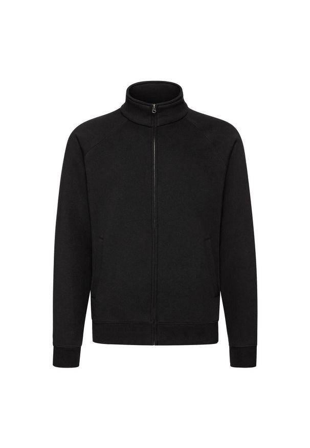 FRUIT OF THE LOOM - Męska Bluza Dresowa Premium. Kolor: czarny. Materiał: dresówka. Sport: turystyka piesza