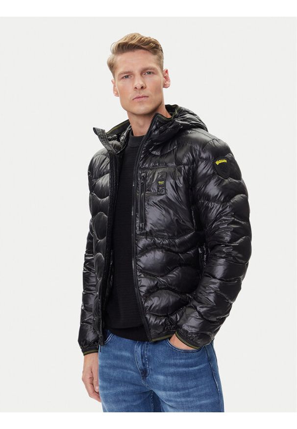 Blauer Kurtka puchowa 25WBLUC03074 Czarny Regular Fit. Kolor: czarny. Materiał: syntetyk