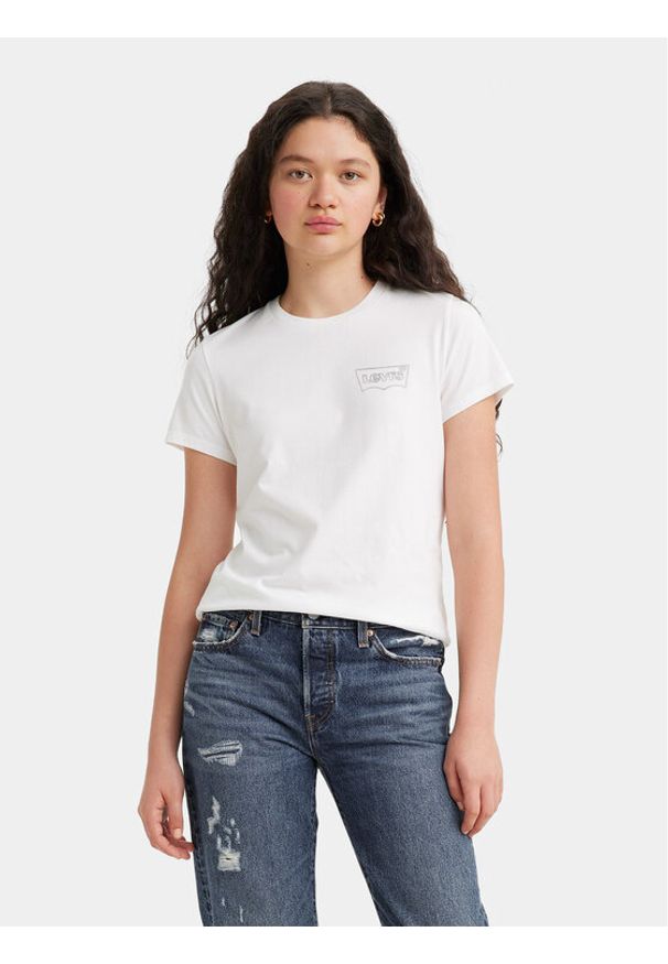 Levi's® T-Shirt The Perfect 17369-2434 Biały Standard Fit. Kolor: biały. Materiał: bawełna