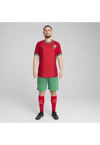 Puma - Męskie szorty Maroko 2025 PUMA Archive Green Red. Kolor: czerwony, zielony, wielokolorowy