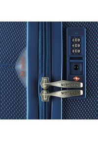 Wittchen - Średnia walizka z polikarbonu żłobiona. Kolor: niebieski. Materiał: poliester, guma #10