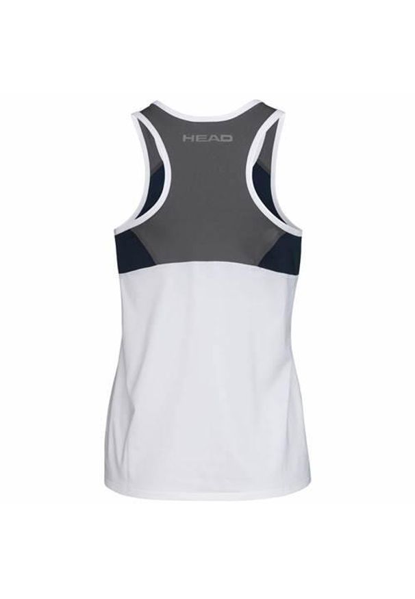 Head - Koszulka bez rękawów damska CLUB 22 Tank Top. Kolor: niebieski, wielokolorowy, biały. Materiał: poliester, materiał, jersey. Długość rękawa: bez rękawów. Wzór: aplikacja. Sport: tenis