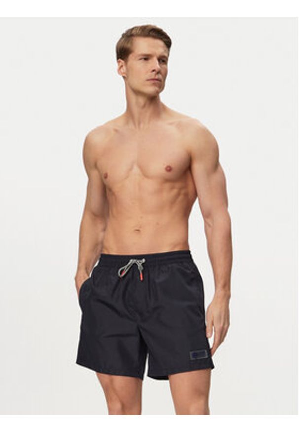 Guess Szorty kąpielowe M6GZ20 W2170 Granatowy Regular Fit. Kolor: niebieski. Materiał: syntetyk