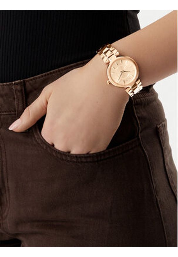 Armani Exchange Zegarek Audelle AX4408 Różowe złoto. Kolor: złoty, wielokolorowy, różowy