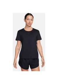 Koszulka treningowa damska Nike One Classic. Kolor: czarny. Długość rękawa: krótki rękaw. Długość: krótkie. Sport: bieganie