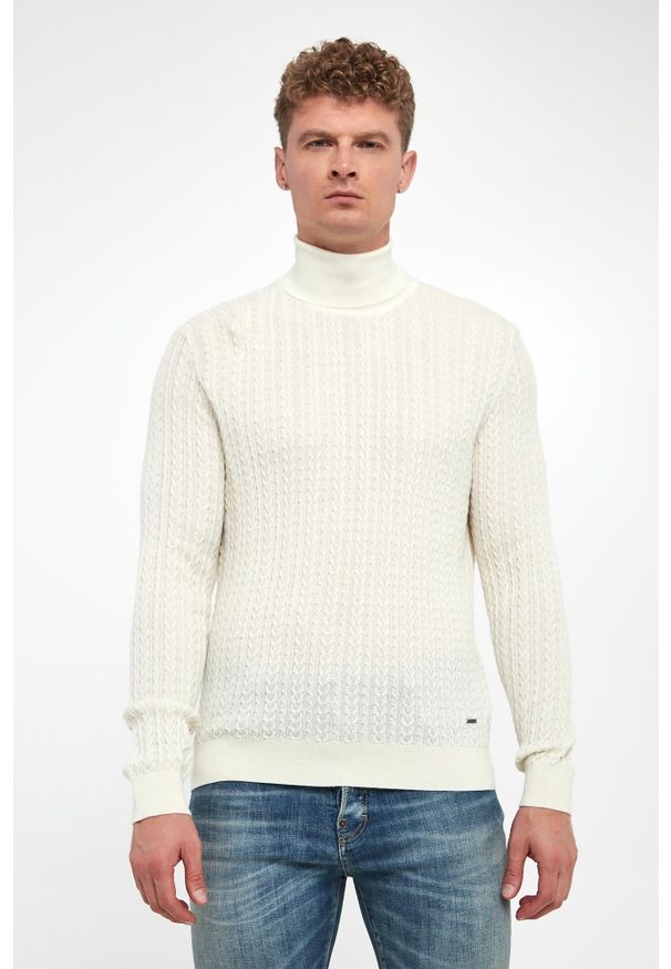 Golf męski bawełniany Danilor JOOP!. Typ kołnierza: golf. Materiał: bawełna