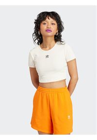 Adidas - adidas T-Shirt Essentials IJ7804 Beżowy Slim Fit. Kolor: beżowy. Materiał: bawełna #5
