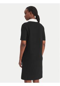 Karl Lagerfeld - KARL LAGERFELD Sukienka codzienna B1W13029 Czarny Regular Fit. Okazja: na co dzień. Typ kołnierza: dekolt w karo. Kolor: czarny. Materiał: syntetyk. Typ sukienki: proste. Styl: casual #3