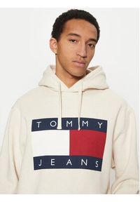 Tommy Jeans Bluza Flag DM0DM21174 Beżowy Regular Fit. Kolor: beżowy. Materiał: bawełna