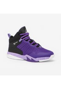 TARMAK - Buty do koszykówki dla dzieci Tarmak SS500. Wysokość cholewki: przed kolano. Materiał: skóra, syntetyk, kauczuk. Szerokość cholewki: normalna. Sport: koszykówka