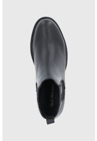 U.S. Polo Assn. Sztyblety skórzane damskie kolor czarny na płaskim obcasie. Nosek buta: okrągły. Kolor: czarny. Materiał: skóra. Obcas: na obcasie. Wysokość obcasa: niski #6