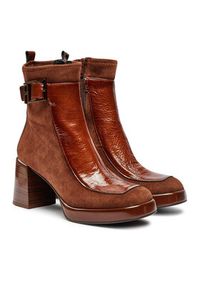 Hispanitas Botki Velour Str-I24 HI243664 Brązowy. Kolor: brązowy. Materiał: skóra #4
