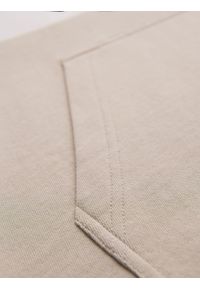 Ombre Clothing - Bawełniana męska bluza z kapturem z kontrastującymi elementami - beżowa V2 - Rozmiar: XXL. Okazja: na co dzień. Typ kołnierza: kaptur. Kolor: biały. Materiał: bawełna. Wzór: napisy. Styl: sportowy, casual #10