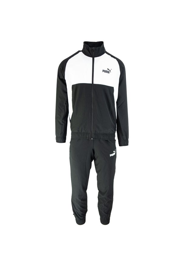 Dres Puma Woven Tracksuit, Mężczyźni. Kolor: czarny, biały, wielokolorowy. Materiał: dresówka. Sport: fitness