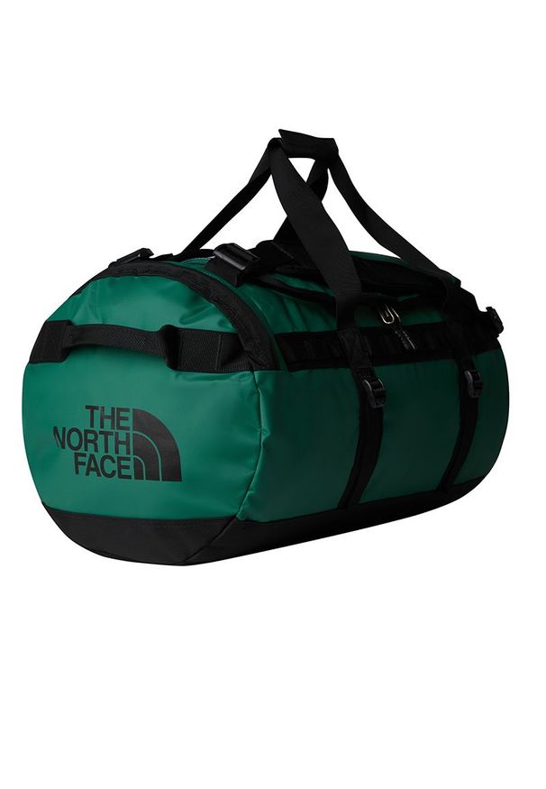 Torba The North Face Base Camp Duffel M 0A52SAS9W1 - zielona. Kolor: zielony. Materiał: nylon. Wzór: paski