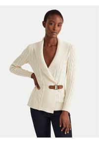 Lauren Ralph Lauren - LAUREN RALPH LAUREN Sweter 200808258004 Beżowy Relaxed Fit. Kolor: beżowy. Materiał: bawełna