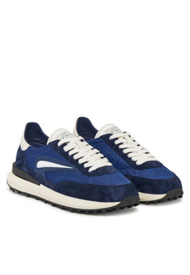 D.A.T.E. Sneakersy Athleta M421-AT-NY Granatowy. Kolor: niebieski. Materiał: skóra, zamsz