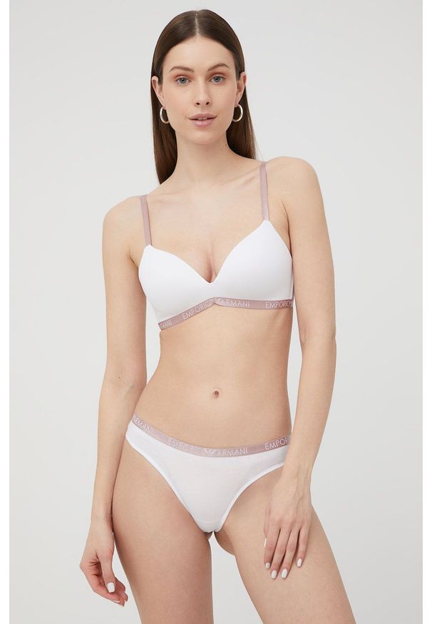Emporio Armani Underwear stringi kolor biały. Kolor: biały