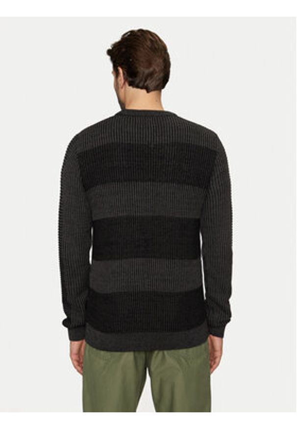 Jack & Jones - Jack&Jones Sweter Hugo 12258607 Czarny Regular Fit. Kolor: czarny. Materiał: bawełna