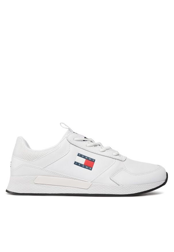 Tommy Jeans Sneakersy Tommy Jeans Flexi Runner EM0EM01409 Biały. Kolor: biały. Materiał: materiał