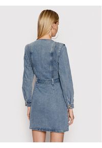 Morgan Sukienka jeansowa 221-RFLAP Niebieski Regular Fit. Kolor: niebieski. Materiał: jeans, bawełna