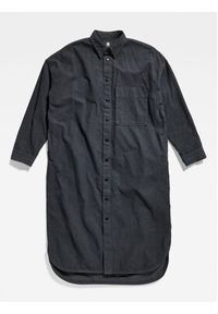 G-Star RAW - G-Star Raw Sukienka koszulowa D22160-C436-C784 Szary Relaxed Fit. Kolor: szary. Materiał: bawełna. Typ sukienki: koszulowe