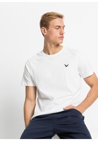 bonprix - T-shirt (3 szt.). Kolor: biały. Wzór: haft