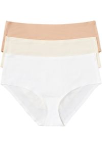 bonprix - Figi panty Feel Comfort bezszwowe (3 pary). Kolor: różowy. Materiał: materiał