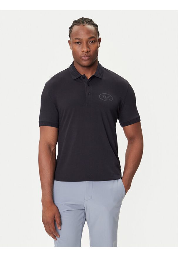 BOSS Polo 50544192 Granatowy Regular Fit. Typ kołnierza: polo. Kolor: niebieski. Materiał: syntetyk