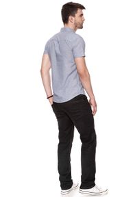 Wrangler - KOSZULA MĘSKA KRÓTKI RĘKAW WRANGLER SS 1 PKT SHIRT PEACOAT BLUE W58604M49 112129484. Materiał: materiał. Długość rękawa: krótki rękaw. Długość: krótkie #4