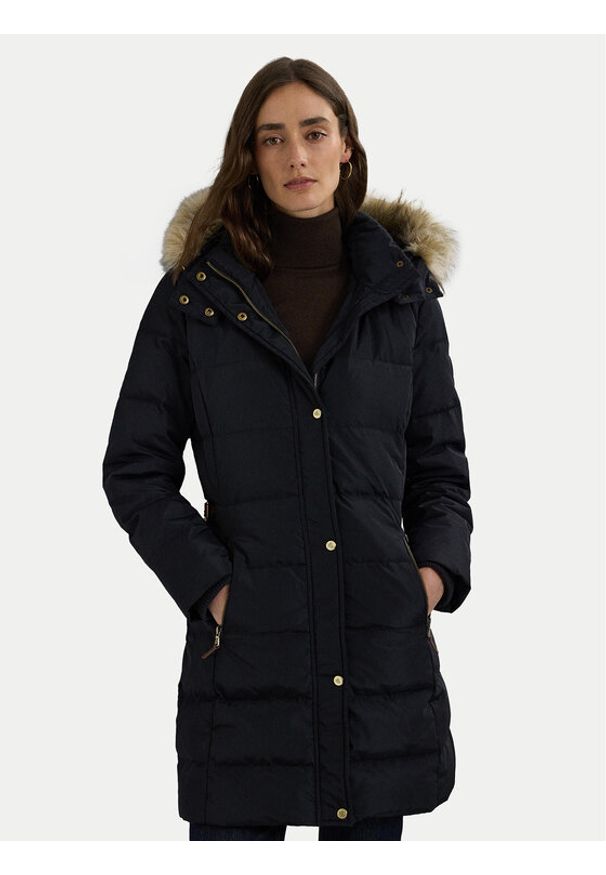 Lauren Ralph Lauren - LAUREN RALPH LAUREN Płaszcz zimowy 297957517002 Granatowy Regular Fit. Kolor: niebieski. Materiał: syntetyk. Sezon: zima