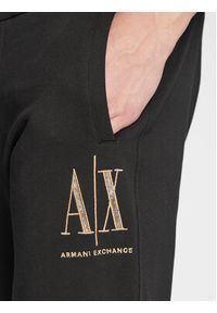 Armani Exchange Spodnie dresowe 8NZPPQ ZJ1ZZ 1200 Czarny Regular Fit. Kolor: czarny. Materiał: bawełna, dresówka
