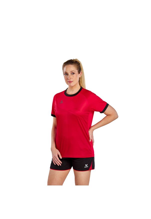 ERIMA - Damski jersey Erima Mantua. Kolor: czerwony, wielokolorowy, czarny. Materiał: jersey. Sport: kolarstwo
