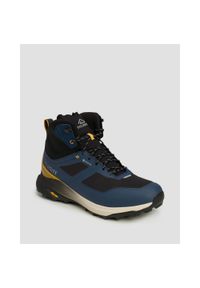Buty męskie Dolomite NIBELIA HIGH GTX granatowo-musztardowe. Kolor: niebieski, wielokolorowy, żółty. Sport: turystyka piesza #1
