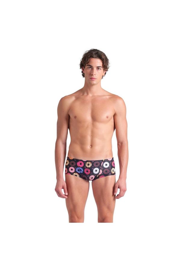 Szorty kąpielowe męskie Arena Donuts Low Waist. Kolor: czarny