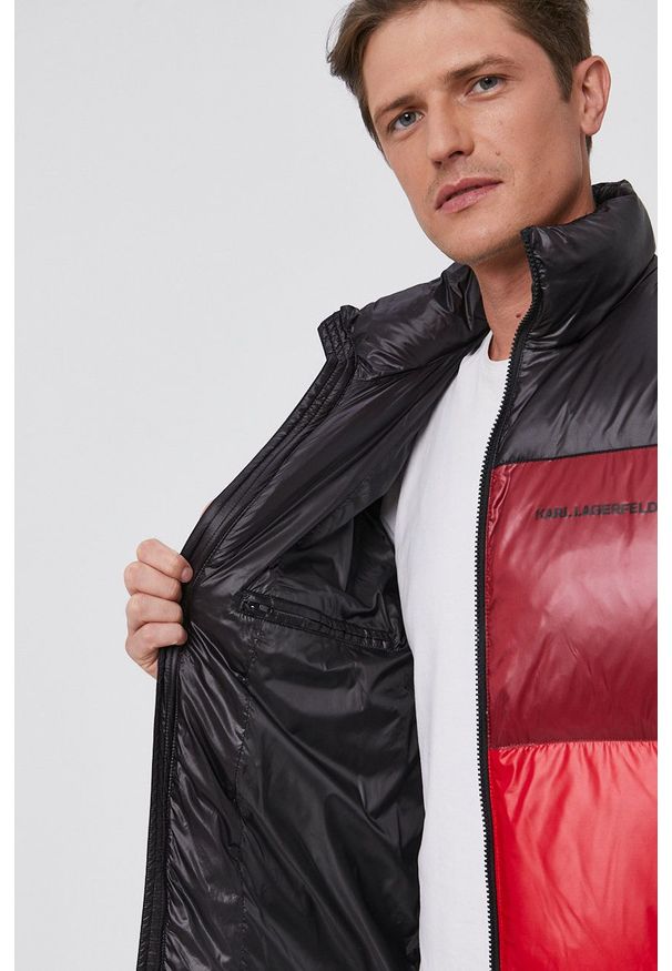 Karl Lagerfeld - Kurtka puchowa. Okazja: na co dzień. Kolor: czarny. Materiał: puch. Styl: casual